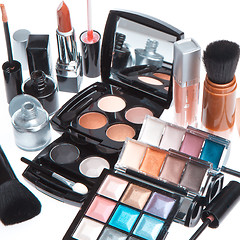 Image showing set of cosmetic makeup products