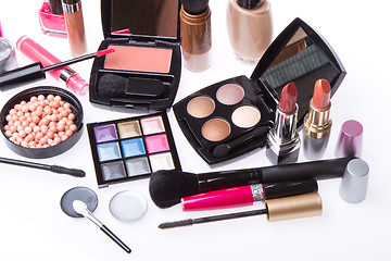 Image showing set of cosmetic makeup products