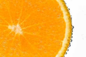 Image showing mandarine with bubbles