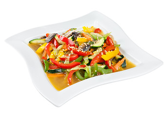 Image showing Healthy steamed vegetables