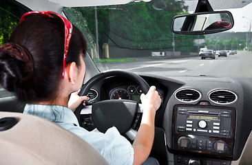 Image showing women driving a car