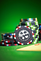 Image showing gambling chips with copy space