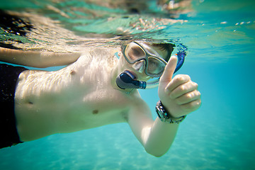 Image showing Snorkeler. Red sea