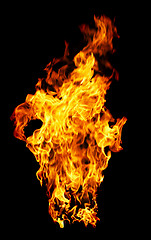 Image showing Fire photo on a black background 