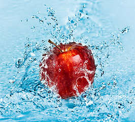 Image showing Apple and water