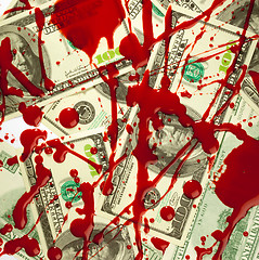 Image showing Dollars and blood