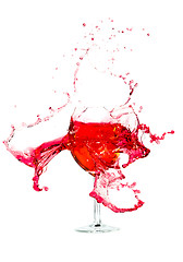 Image showing Broken a glass wine