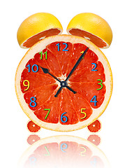 Image showing Grapefruit  clock