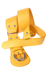 Image showing Yellow belt on a white background