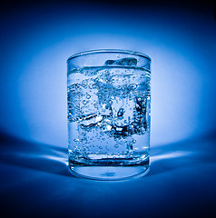 Image showing Glass of water with ice