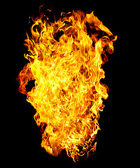 Image showing Fire photo on a black background 