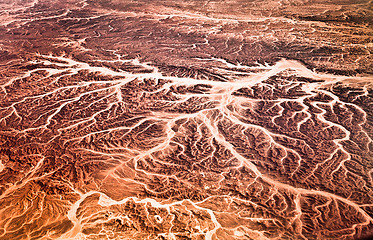 Image showing view mountains from an airplane