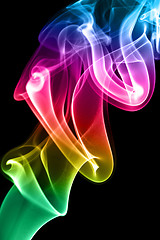 Image showing Multi-coloured smoke. Background.