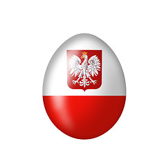 Image showing Egg with a Polish coat of arms