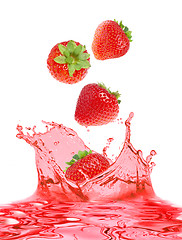 Image showing strawberry and juice
