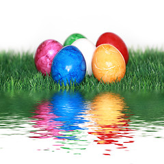 Image showing colored eggs mix