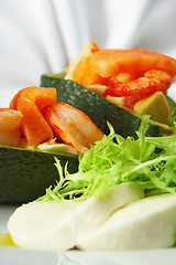 Image showing Tasty Dish behind a dining table.Cold snack...