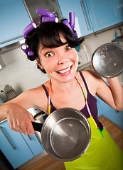 Image showing crazy housewife