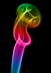 Image showing Multi-coloured smoke. Background.