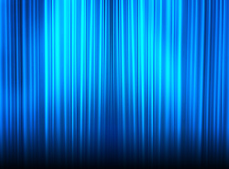 Image showing Beautiful blue velvet curtains