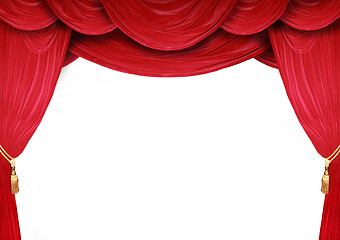 Image showing Curtains of an opera house