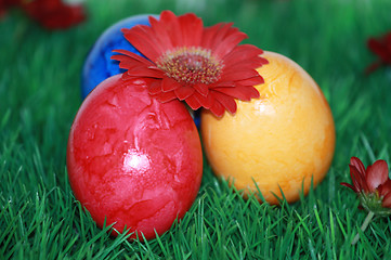 Image showing three Easter Eggs