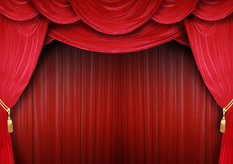 Image showing Opera house with elegant curtains