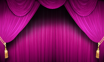 Image showing Pink stage theater