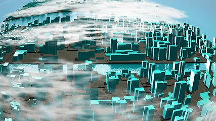 Image showing 3D city 