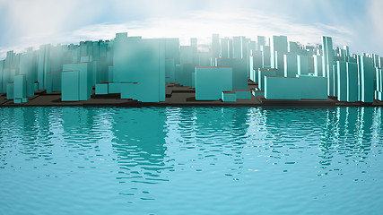 Image showing Abstract image of city landscape