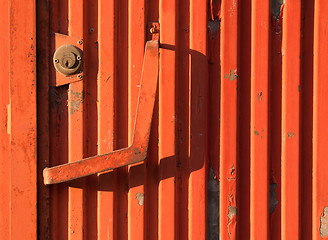 Image showing Rusty iron door