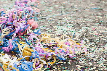 Image showing Confetti and streamers