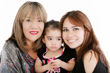Image showing Grandmother with adult daughter and grandchild