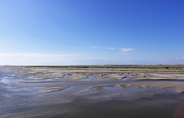 Image showing seascape and beach at low tide on the coast of opal in France