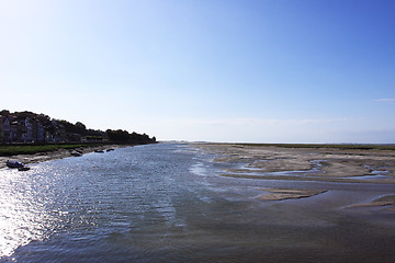 Image showing seascape and beach at low tide on the coast of opal in France