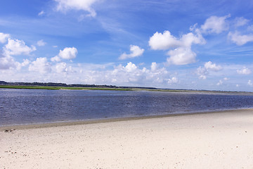 Image showing seascape and beach at low tide on the coast of opal in France