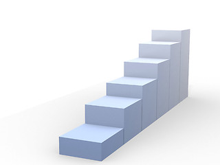 Image showing staircase isolated on white background. Computer generated image