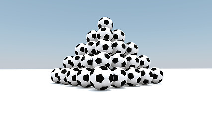 Image showing Balls as a pyramid