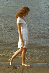 Image showing Woman on beach