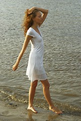 Image showing Woman on beach