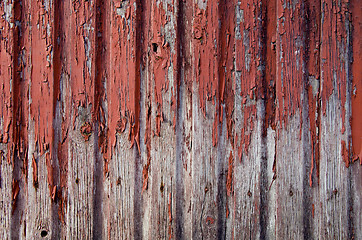 Image showing rural house wall peel paint background closeup 