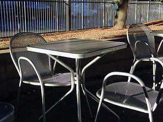 Image showing Table at outdoor cafe