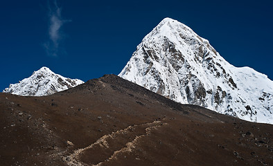 Image showing Pumo ri Kala Patthar summit in Himalayas