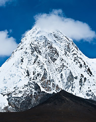 Image showing Pumo ri and Kala Patthar mountains in Himalayas