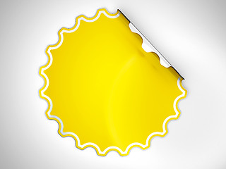 Image showing Round Yellow hamous sticker or label