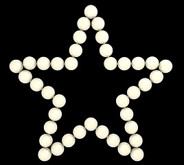 Image showing Precious Pearls star shape isolated 