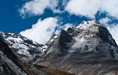 Image showing Mountains near Gokyo in Himalayas