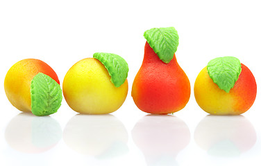 Image showing Sweets marzipan. In the form of fruit