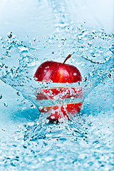 Image showing Apple and water