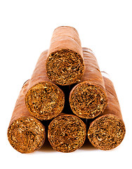 Image showing cigars on a white